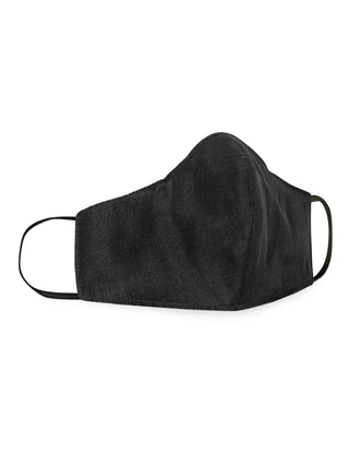 Reusable Silk Face Mask- Black - the naked laundry.