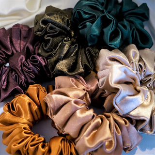 Large Khaki Hair Scrunchie