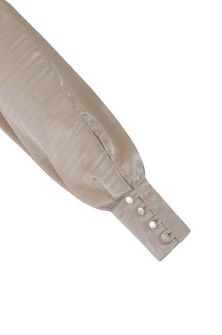 Balloon Sleeve Cuffed Crop Top - thenakedlaundry