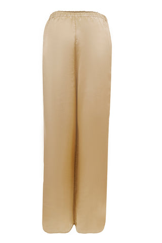 Wrap Bow Palazzo Trousers in Gold
