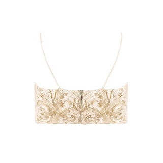 Petal Cami Crop Top- Cream - thenakedlaundry