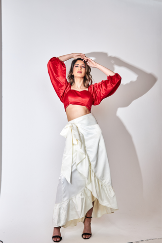 Sweetheart puff sleeve top sale