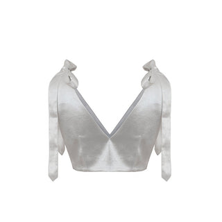 Tie on Bow Crop Top - thenakedlaundry